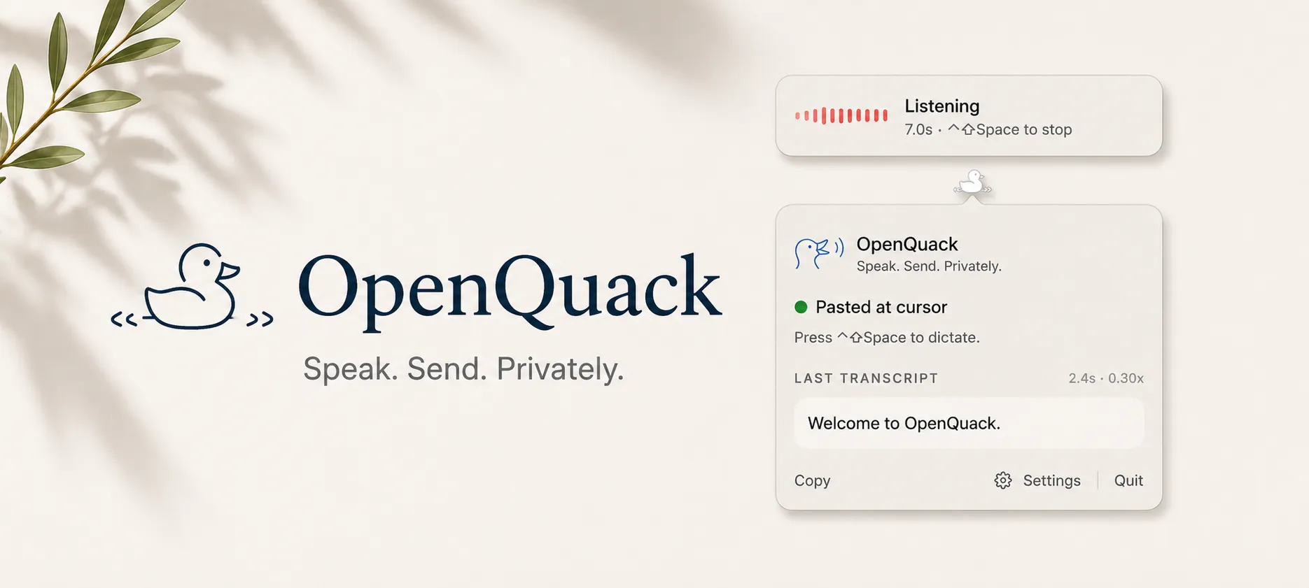 openquack-ai-whisper-mac